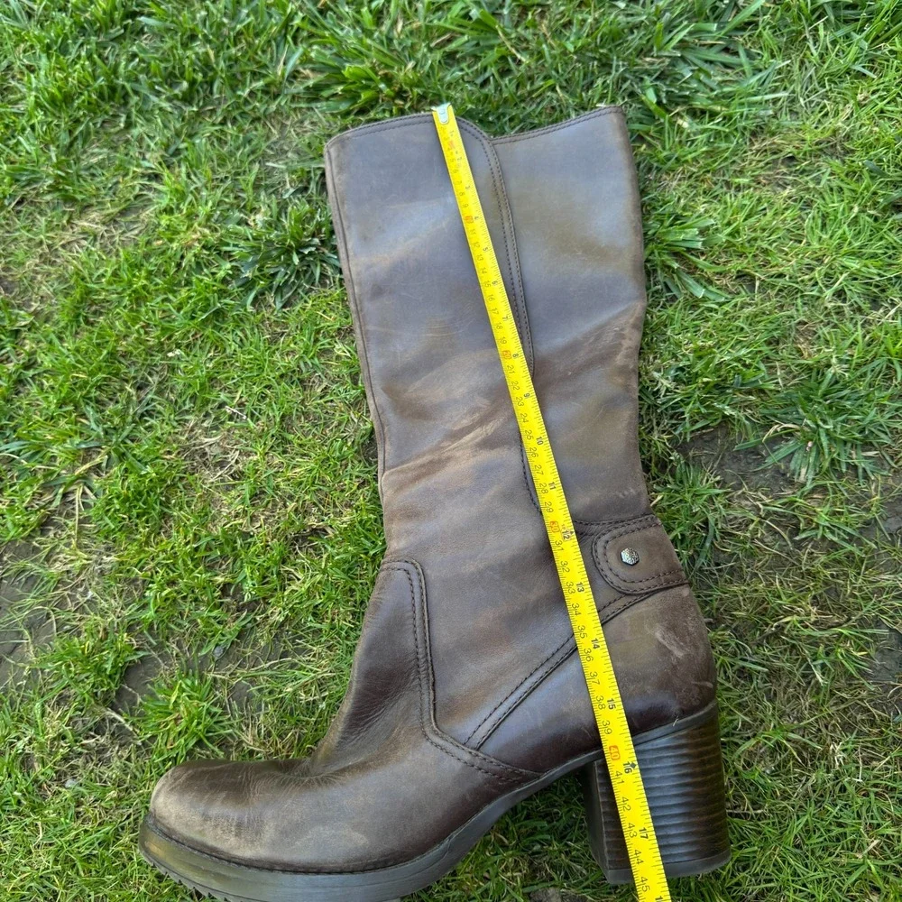Dansko Ashby Riding Boots Womens US 10.5-11 Brown Leather Knee High Block Heel